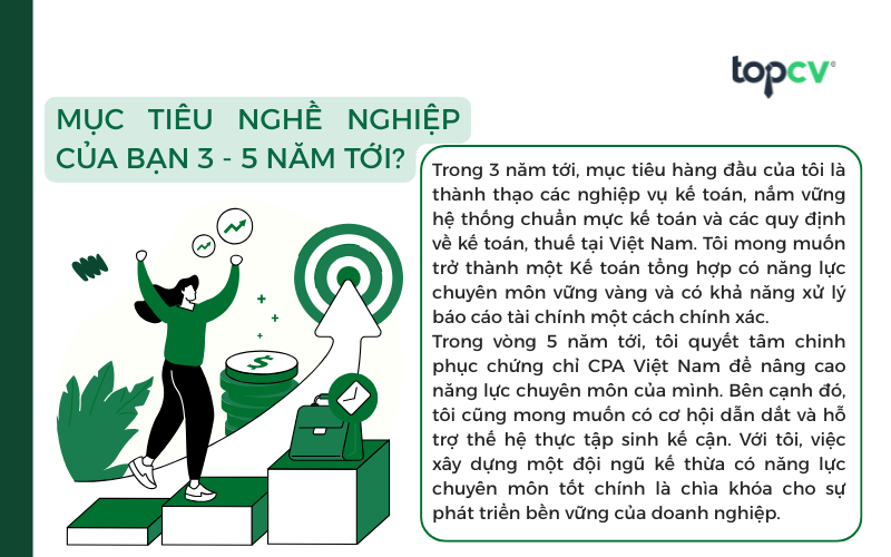 Câu hỏi phỏng vấn TTS Kế toán về mục tiêu nghề nghiệp của ứng viên