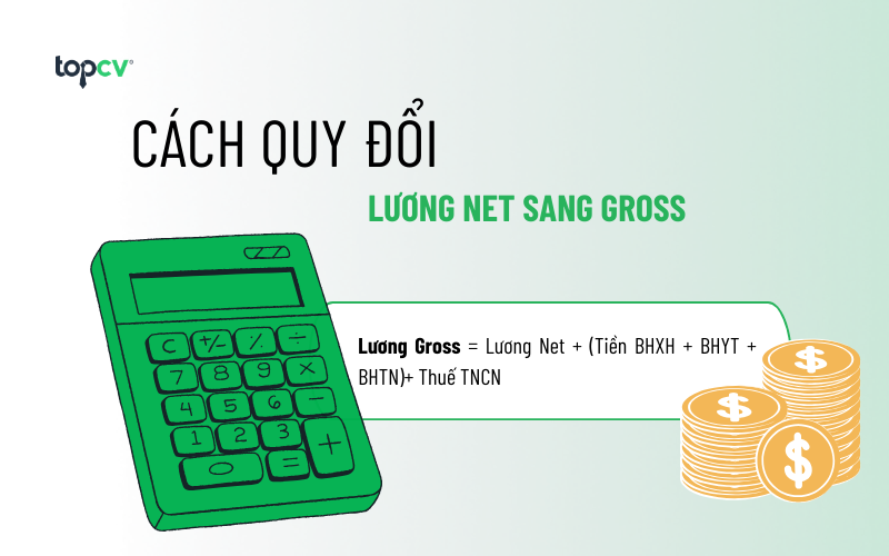 Cách quy đổi lương net sang gross