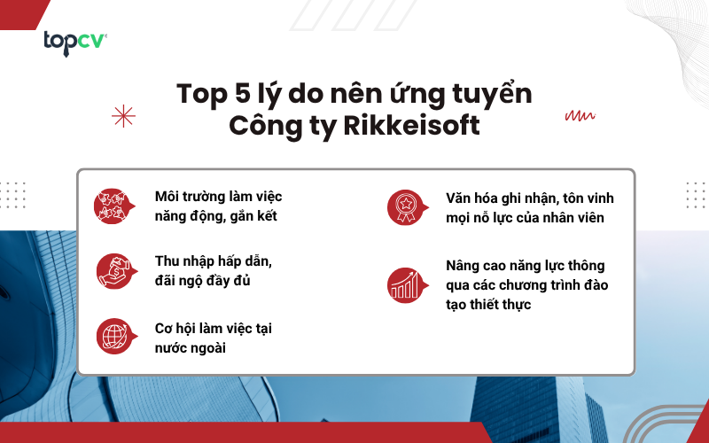 Top 5 lý do nên ứng tuyển Công ty Rikkeisoft