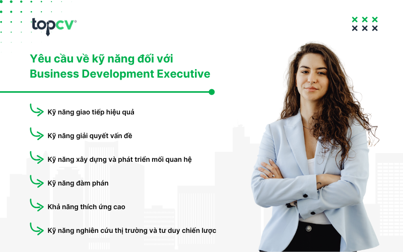 Yêu cầu về kỹ năng đối với Business Development Executive