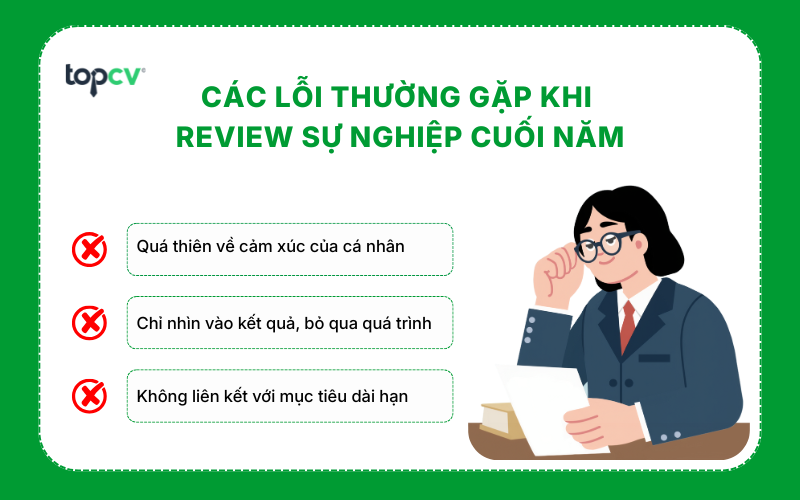 Các lỗi thường gặp khi review sự nghiệp cuối năm