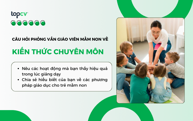 Câu hỏi phỏng vấn giáo viên mầm non về kiến thức chuyên môn