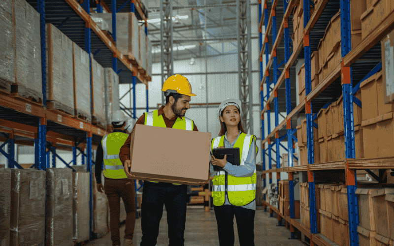 Nhân viên kho có nhiệm vụ sắp xếp, bốc dỡ và di chuyển hàng hóa