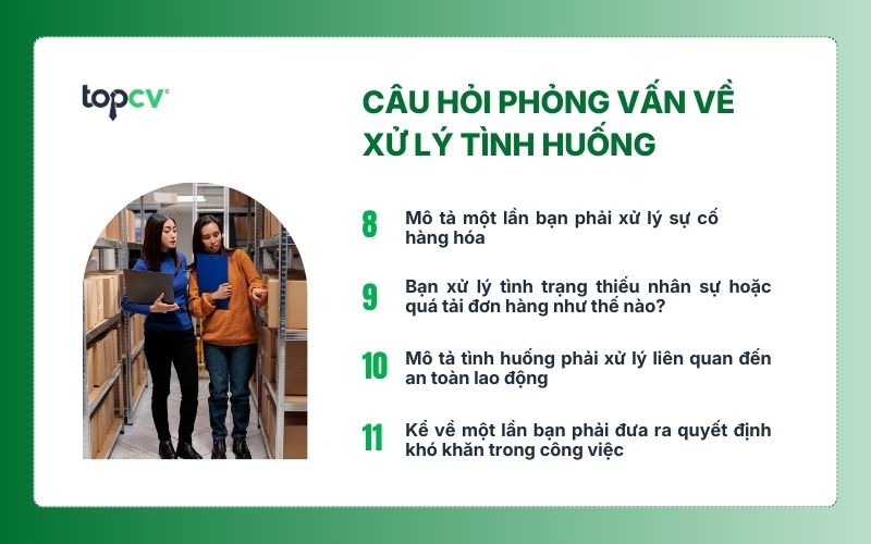 Câu hỏi phỏng vấn Quản lý kho về xử lý tình huống