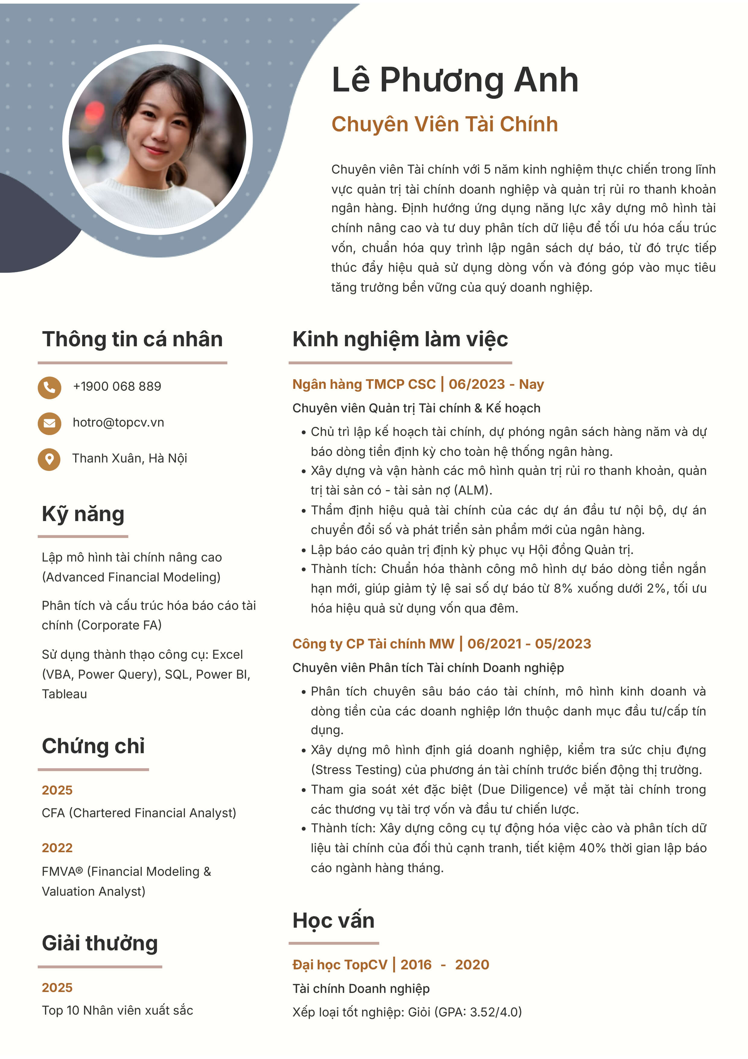 cv chuyen vien tai chinh