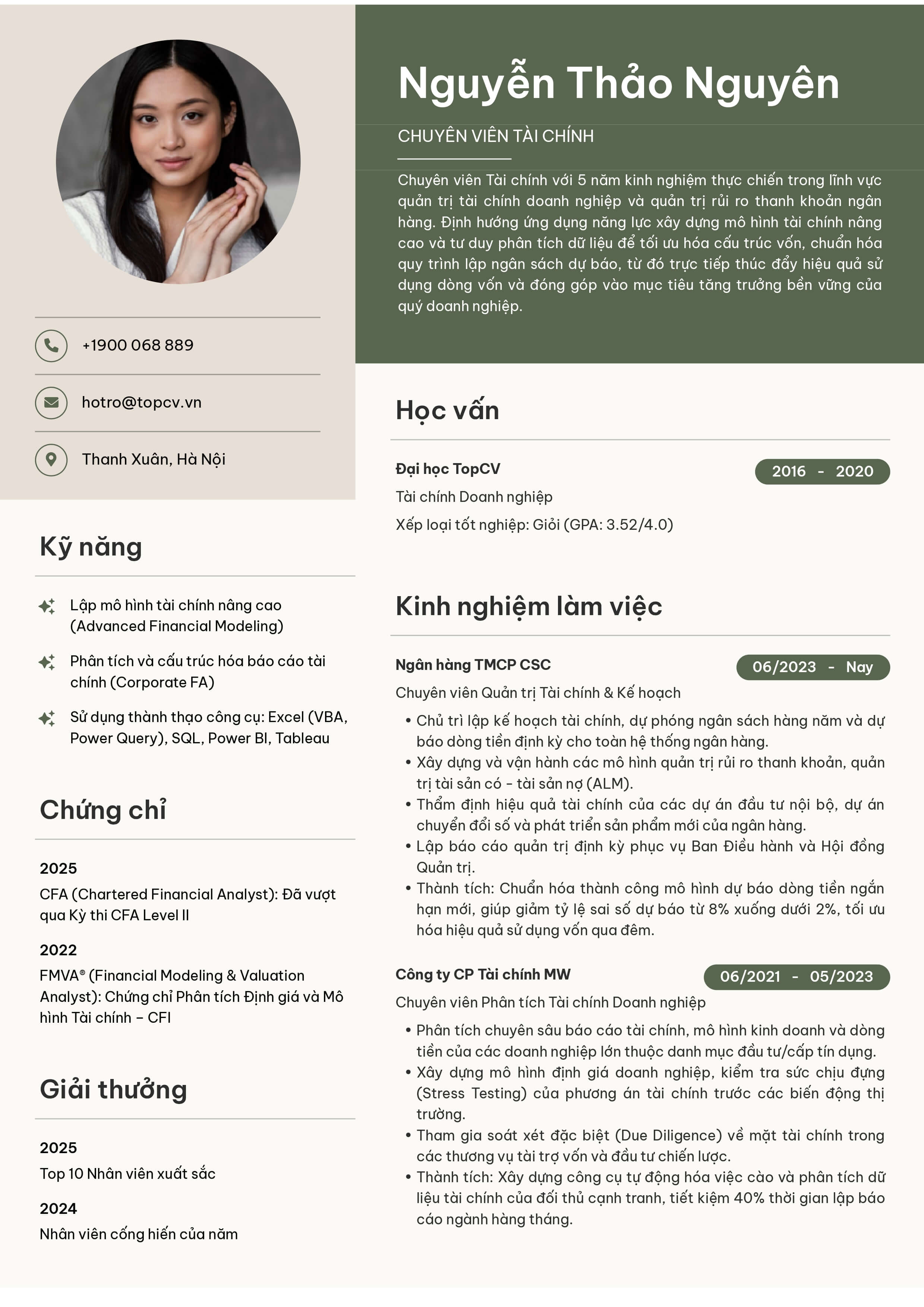 cv chuyen vien tai chinh