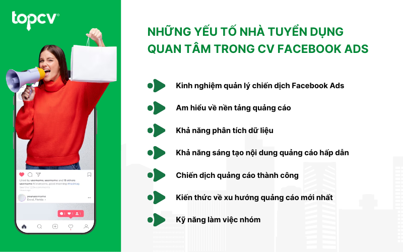 Những yếu tố nhà tuyển dụng quan tâm trong CV Facebook Ads
