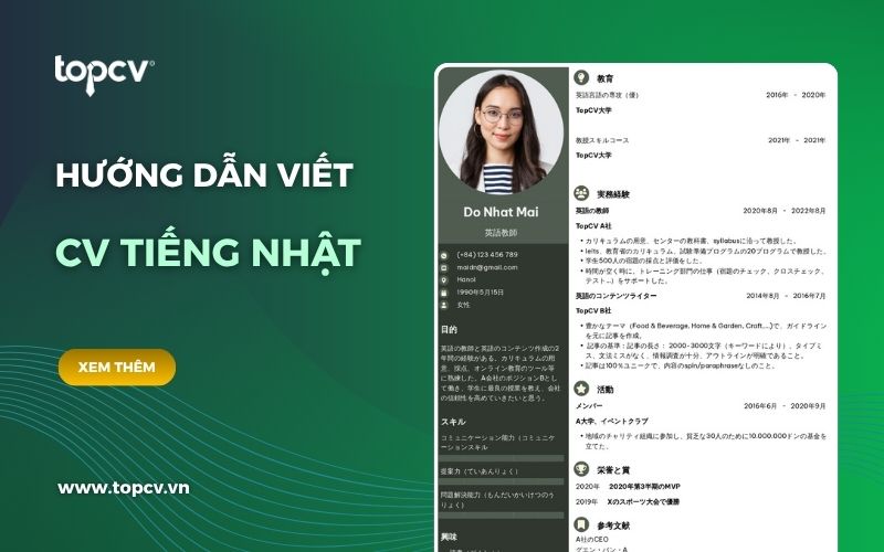 Hướng dẫn chi tiết cách viết Hồ sơ/CV tiếng Nhật xin việc chuẩn 2026