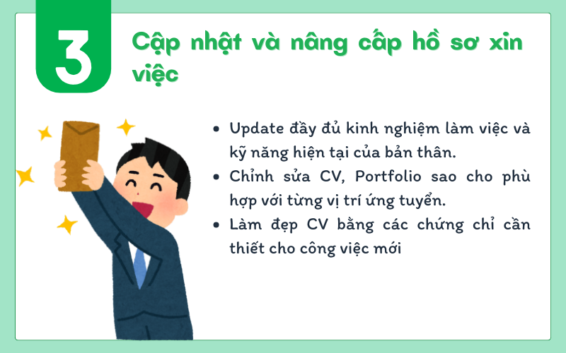 Cập nhật và nâng cấp hồ sơ xin việc