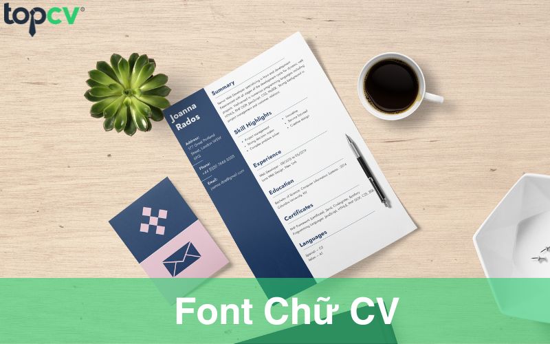 Top 5 font chữ CV ấn tượng, dễ ghi điểm