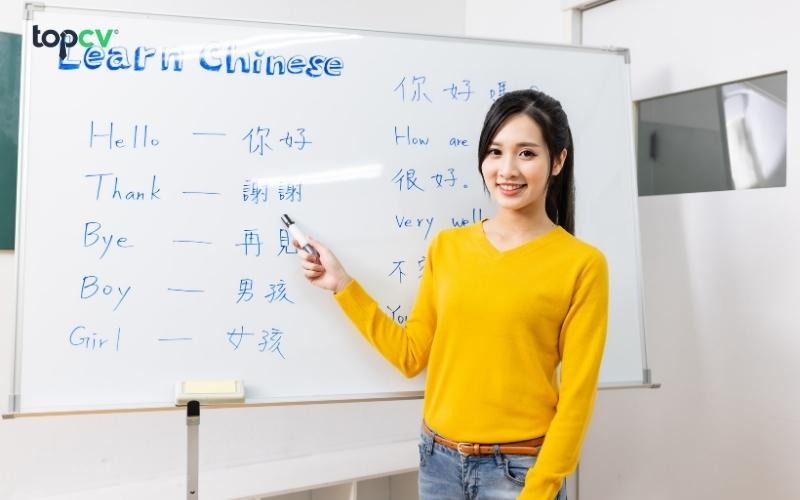 Phần lớn sinh viên tốt nghiệp ngành ngôn ngữ Trung đều lựa chọn trở thành giáo viên tiếng Trung 