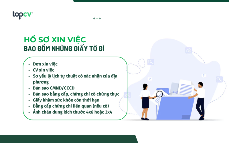 Mẫu hồ sơ xin việc gồm những giấy tờ gì?