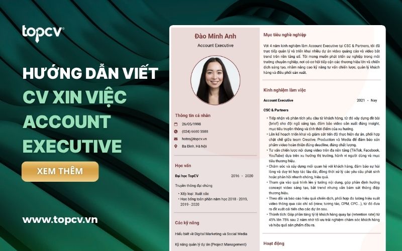 Hướng dẫn cách viết CV Account Executive đơn giản và hay nhất