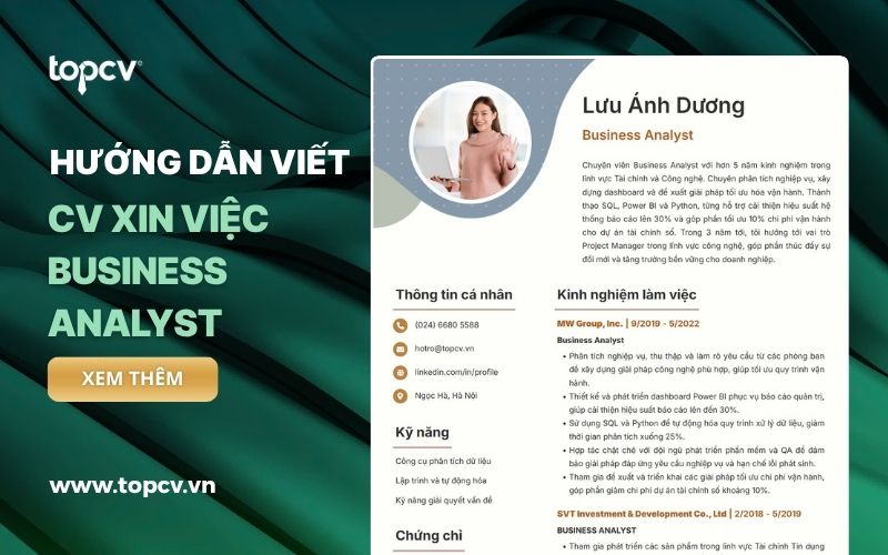 Cách viết CV Business Analyst (Kèm Mẫu CV Miễn Phí)