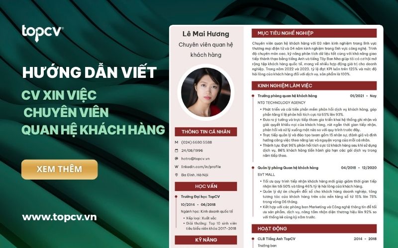 Cách viết CV Chuyên viên quan hệ khách hàng chuẩn, chuyên nghiệp