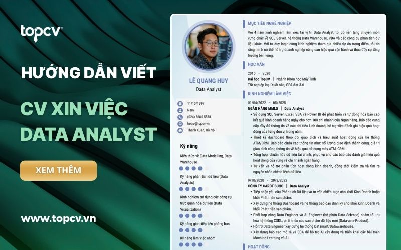 Hướng dẫn viết CV Data Analyst chuẩn và chi tiết nhất 2026