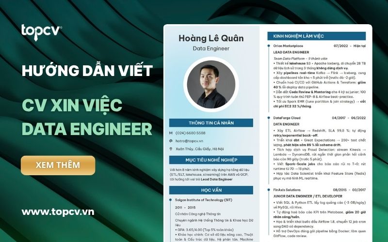 Data Engineer là gì? Cách viết CV Data Engineer chuẩn