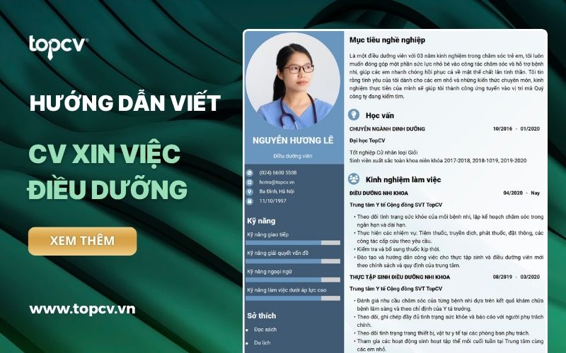 Hướng dẫn cách viết CV Điều dưỡng chi tiết
