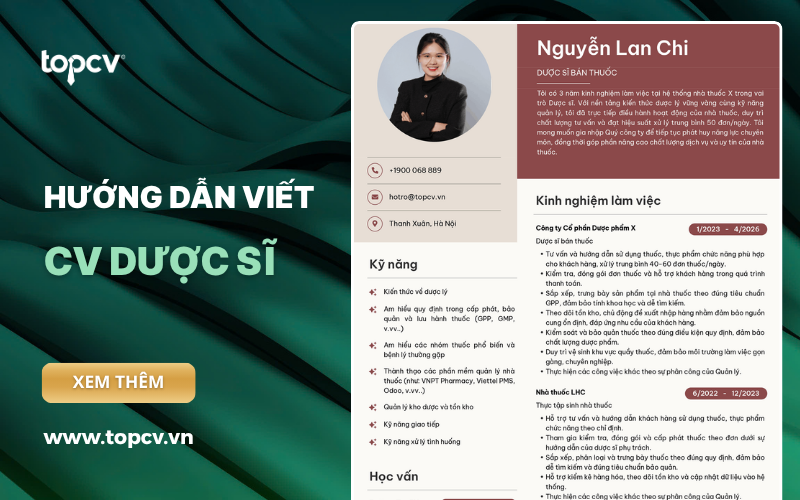 Hướng dẫn viết CV Dược sĩ ấn tượng, chuyên nghiệp