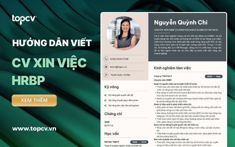 Hướng dẫn viết CV HRBP (Đối tác nhân sự) chuyên nghiệp