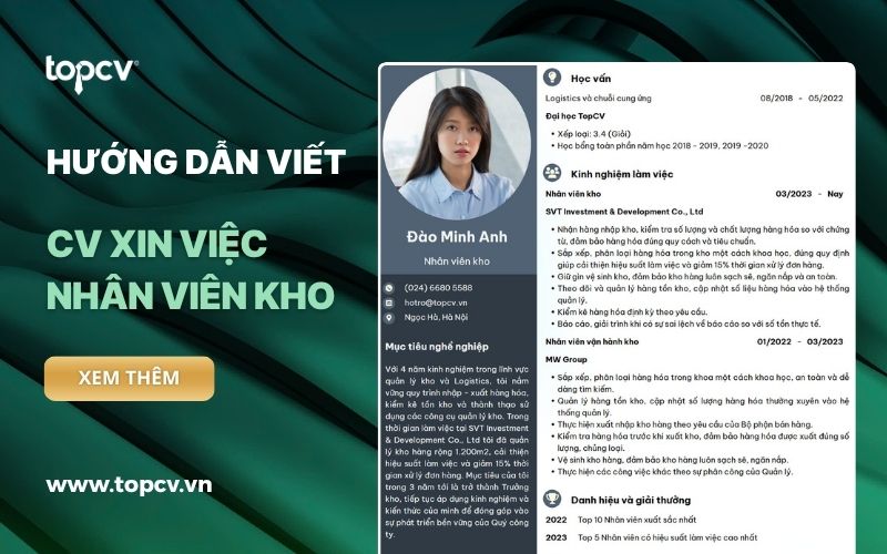 Hướng dẫn cách viết CV nhân viên kho chi tiết