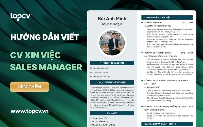 Hướng dẫn cách viết CV Trưởng phòng kinh doanh (Cập nhật mới nhất)