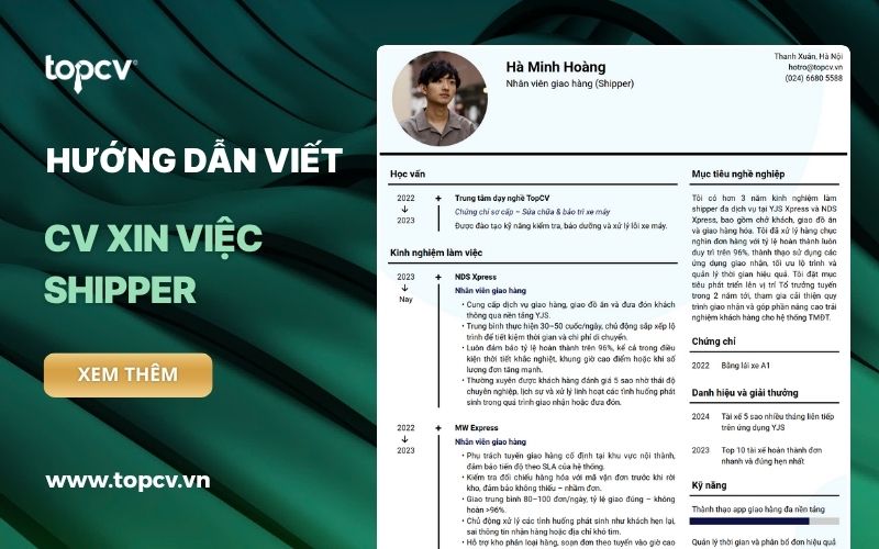 Hướng dẫn cách viết CV Nhân viên giao hàng chi tiết nhất