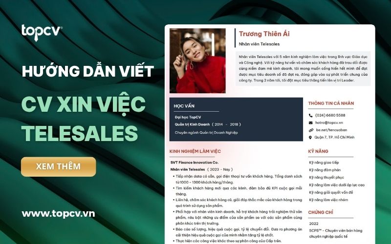 Hướng dẫn cách viết CV Telesales ấn tượng