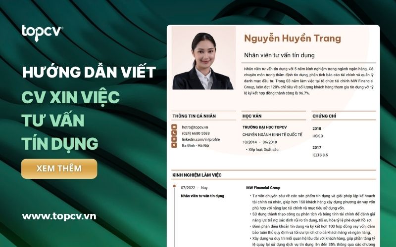 Hướng dẫn viết CV Chuyên viên hỗ trợ tín dụng