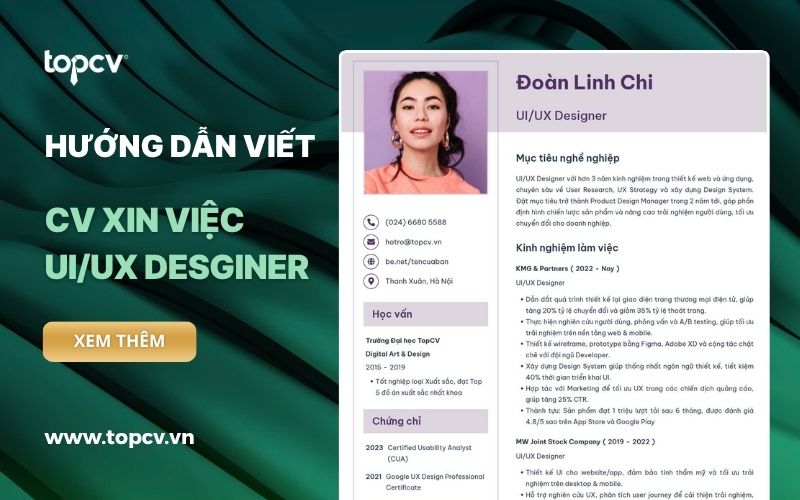 Cách viết CV UX/UI Designer chuẩn, tạo ấn tượng với nhà tuyển dụng