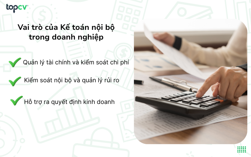 Vai trò của Kế toán nội bộ trong doanh nghiệp