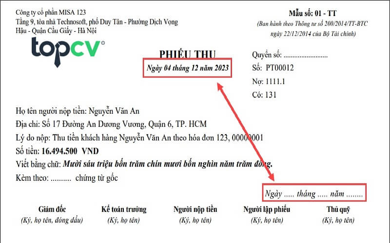Kế toán thu chi cần đảm bảo chứng từ gốc có sự logic về mặt thời gian