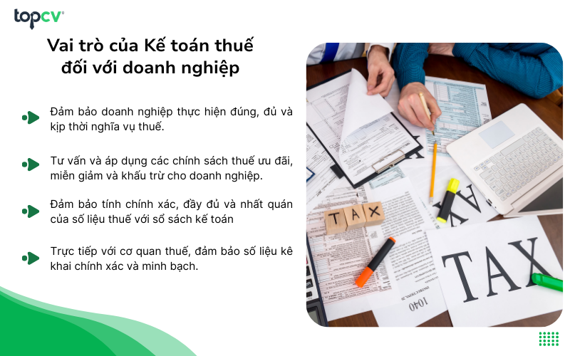 Vai trò của Kế toán thuế đối với doanh nghiệp