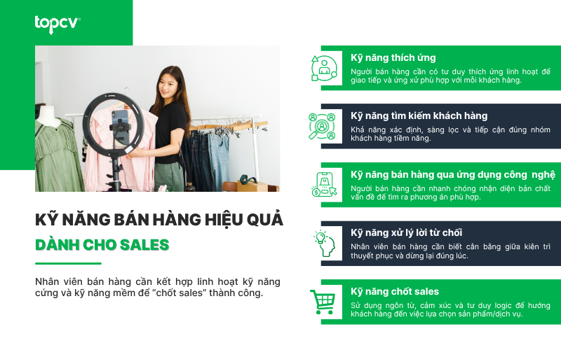 Kỹ năng bán hàng dành cho nhân viên Sales