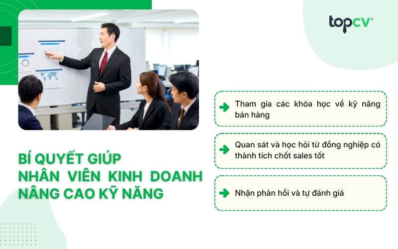 Bí quyết giúp Nhân viên kinh doanh nâng cao kỹ năng