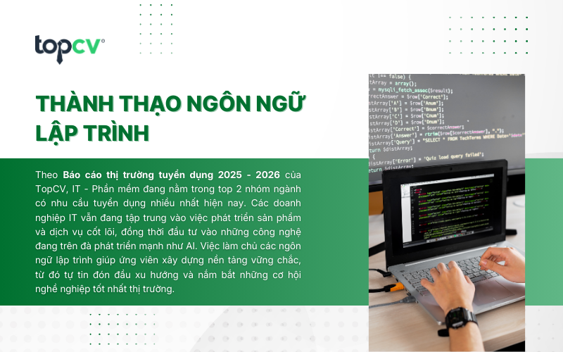 Thành thạo ngôn ngữ lập trình