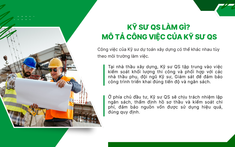 Mô tả công việc của Kỹ sư QS