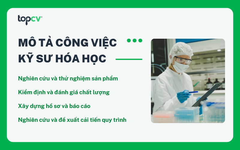 Mô tả công việc của Kỹ sư hóa học
