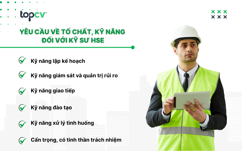 Yêu cầu về tố chất, kỹ năng của Kỹ sư HSE
