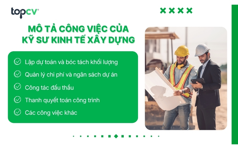 Mô tả công việc của Kỹ sư kinh tế xây dựng