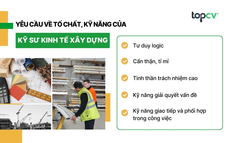 Yêu cầu về tố chất, kỹ năng của Kỹ sư kinh tế xây dựng