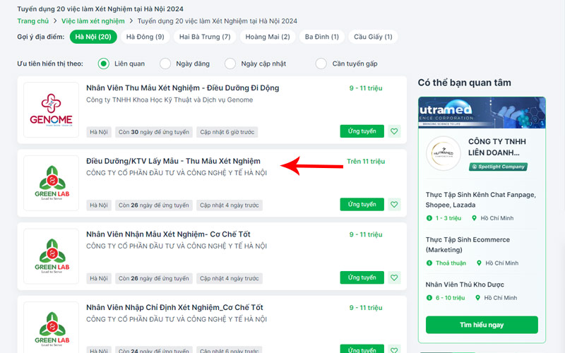 Ứng tuyển ngay vào công việc mà bạn thấy phù hợp