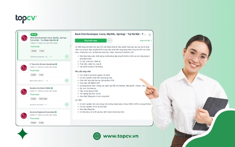 Ứng tuyển vào LG CNS ngay trên TopCV