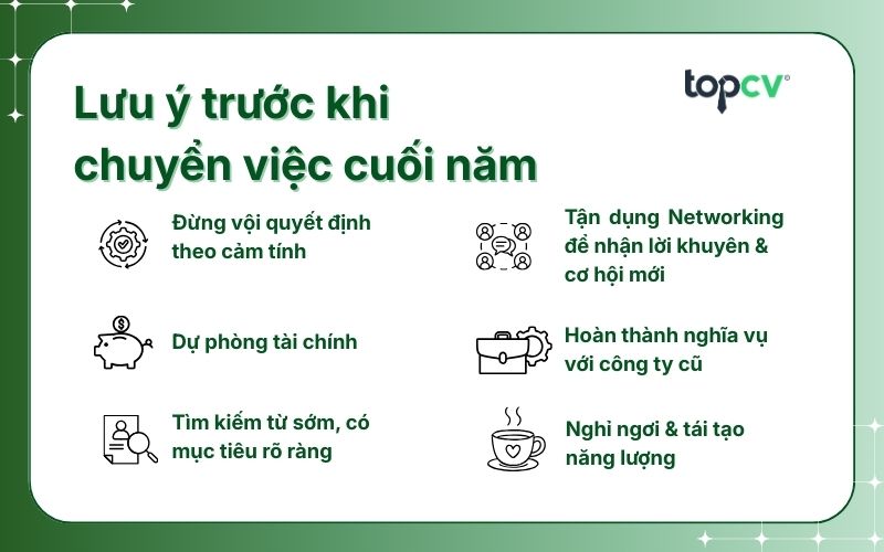 Những điều cần lưu ý trước khi chuyển việc cuối năm