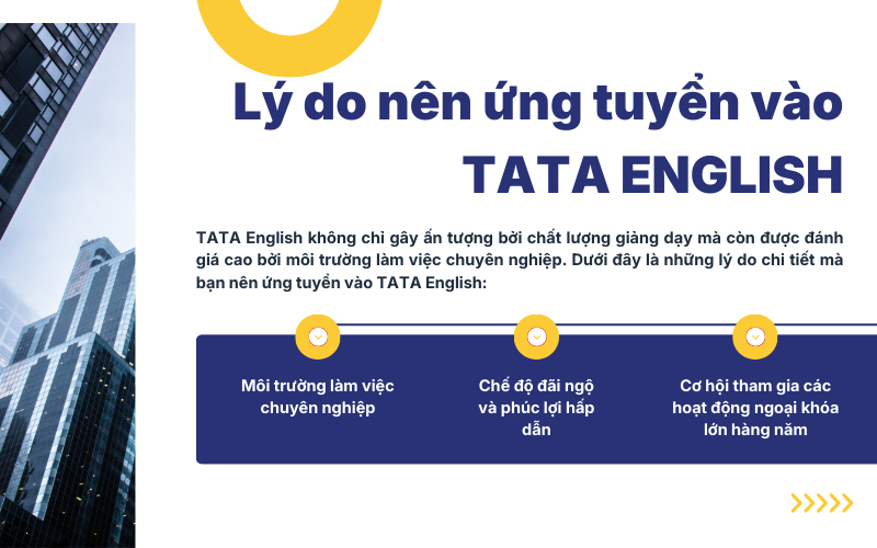 Lý do nên ứng tuyển vào TATA English