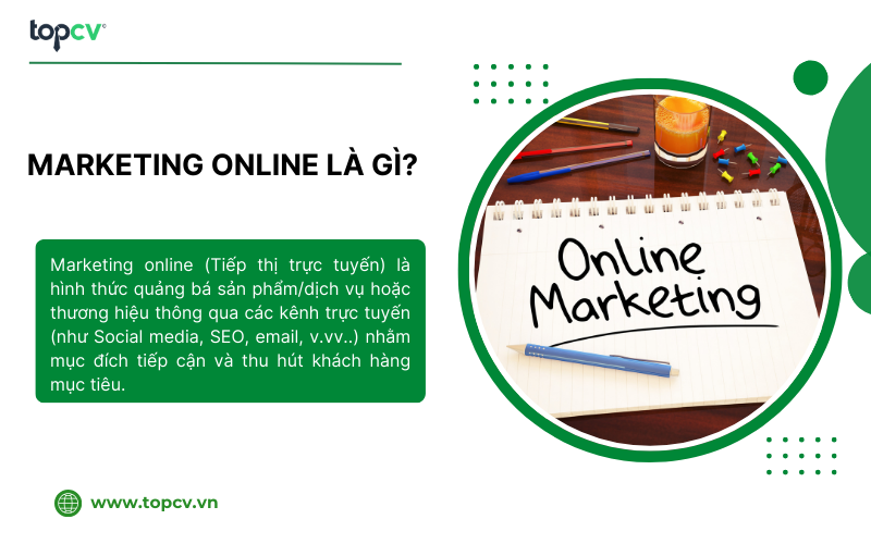 Marketing online là hình thức tiếp thị trực tuyến