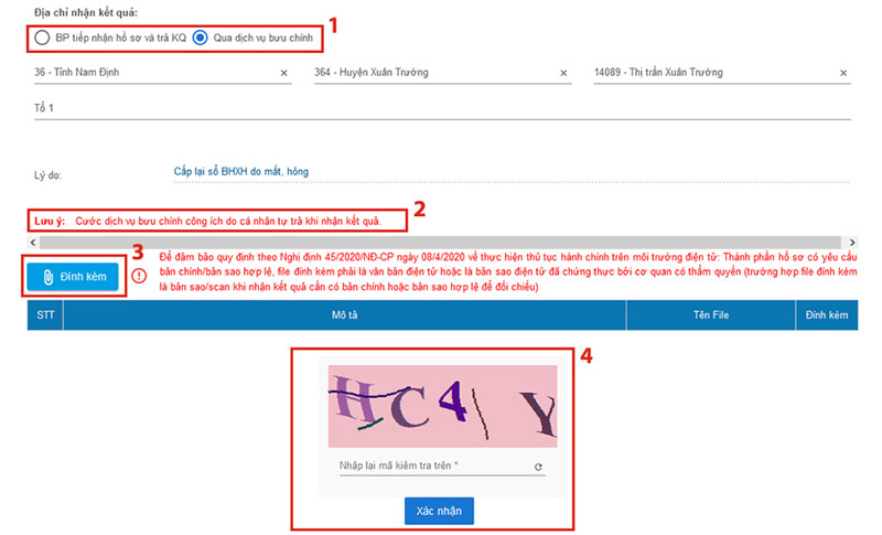 Truy cập vào Cổng Dịch vụ công và thực hiện theo các bước hướng dẫn