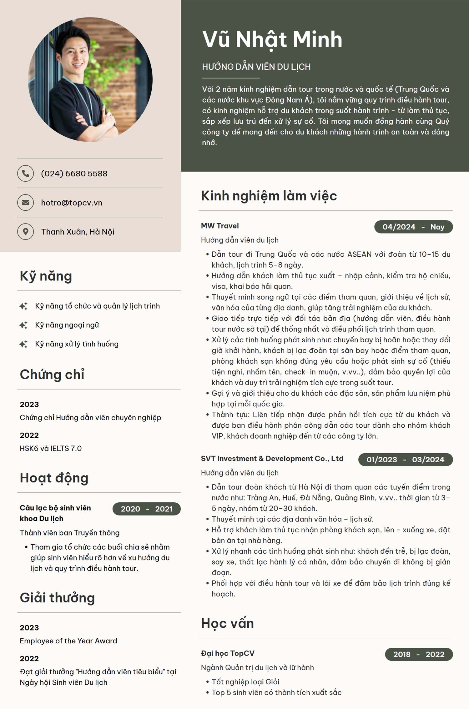 mau cv huong dan vien du lich