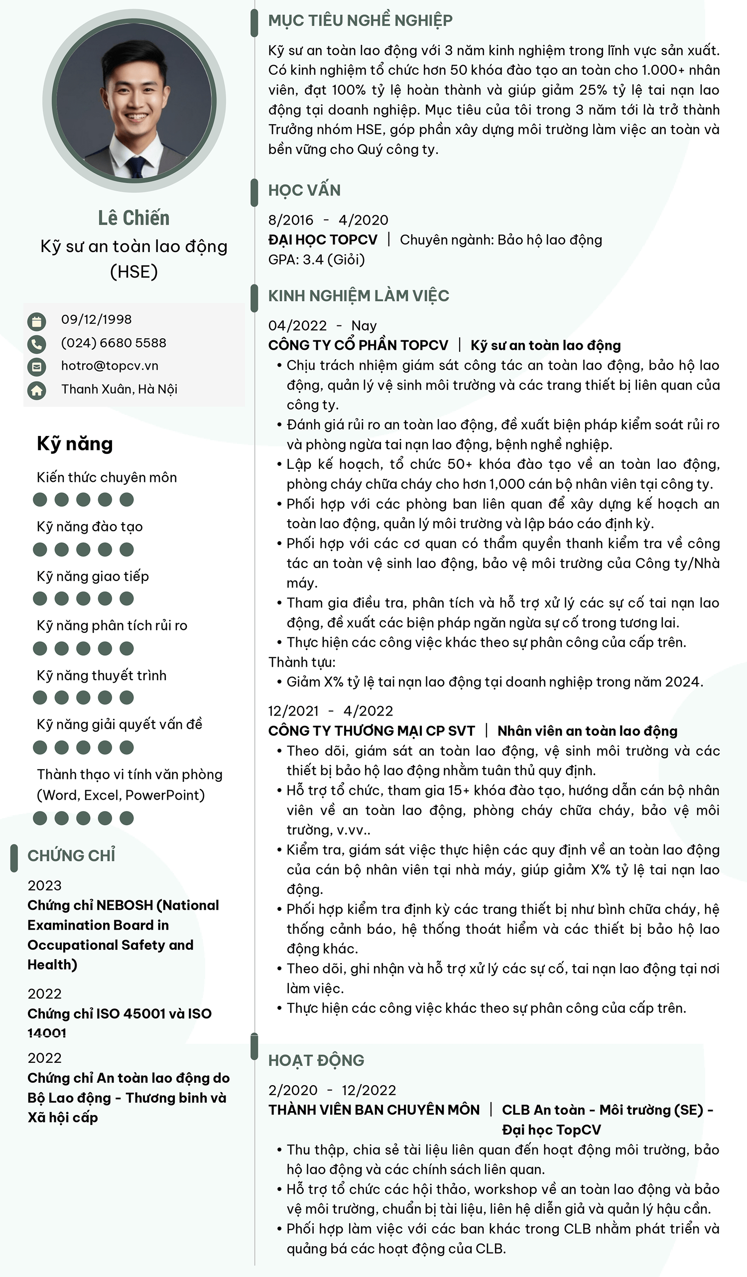 cv hse ky su an toan lao dong