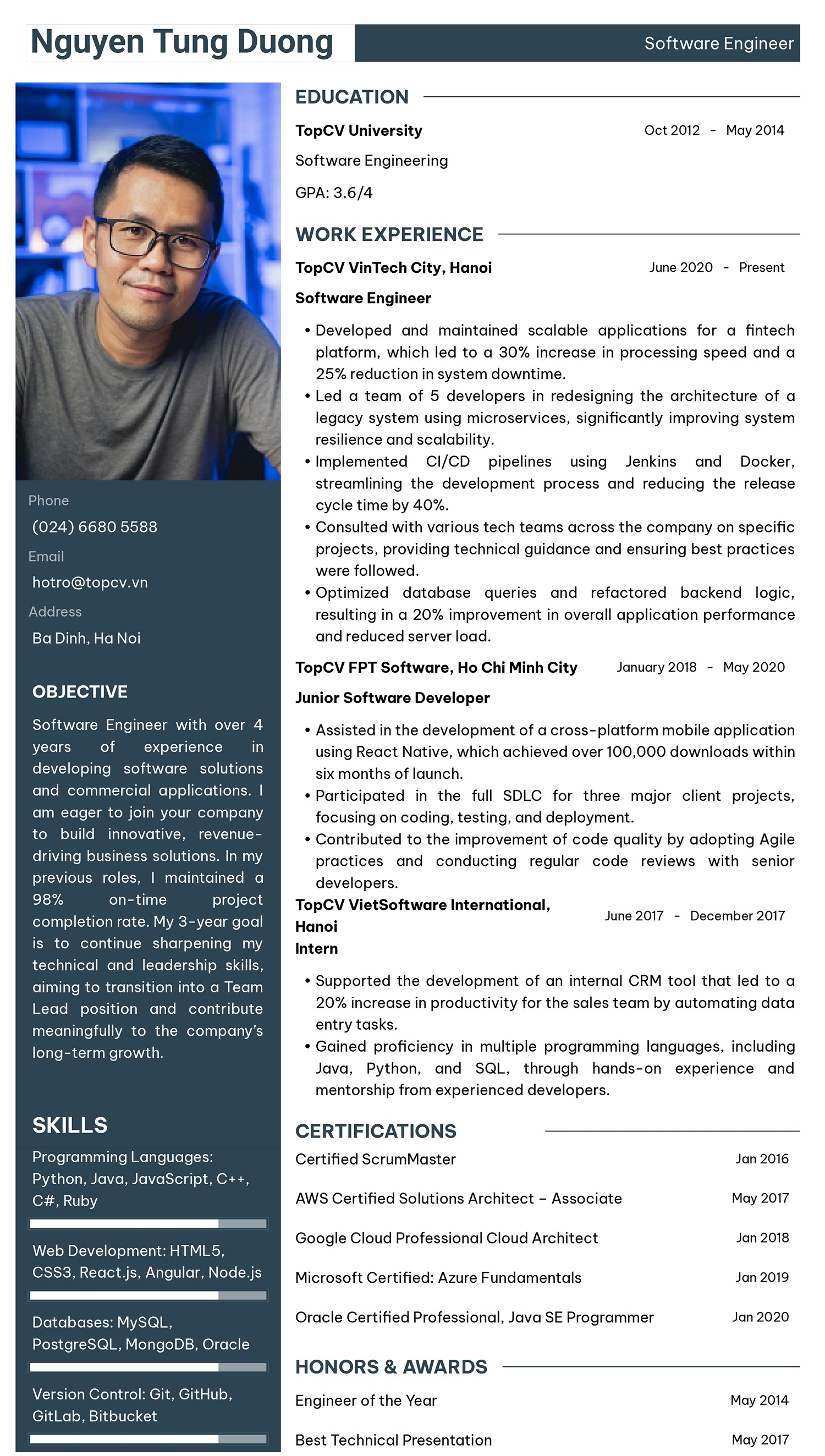 Software Engineer CV